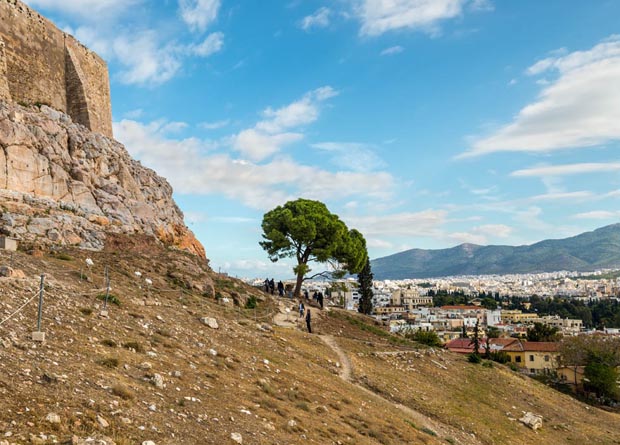 Acropolis Walls in Athens Greece