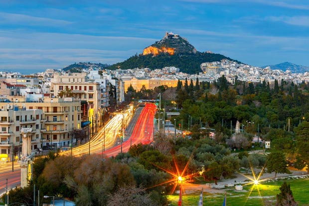 Lycabettus Mount in Athens Greece