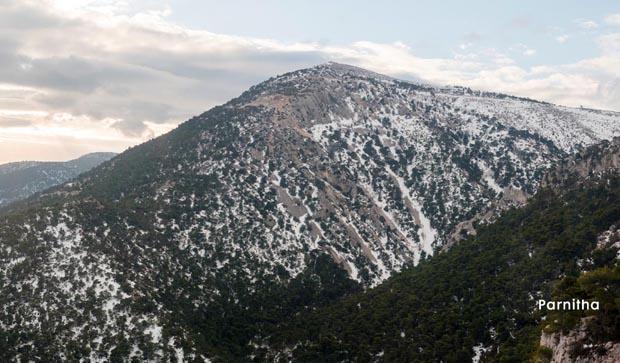 Parnitha with snow