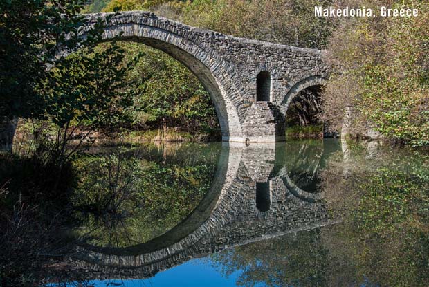 Stone bridge in Makedonia Greece