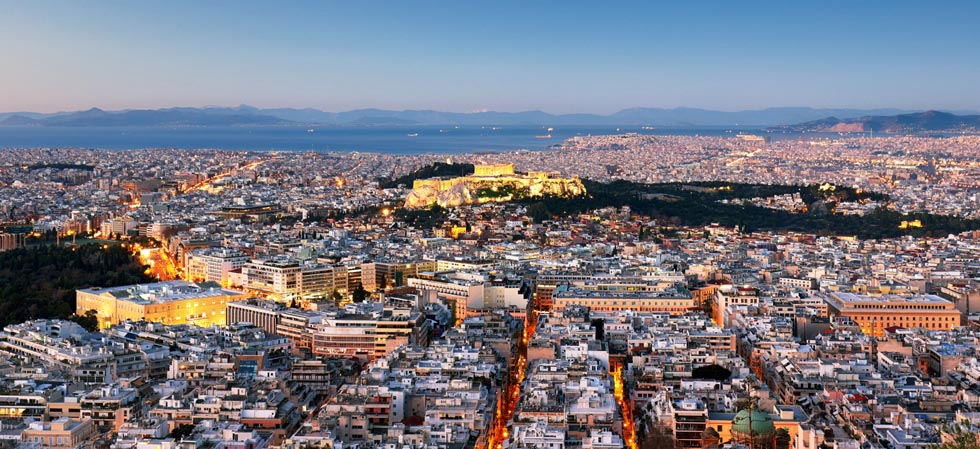 Athens City at Evening