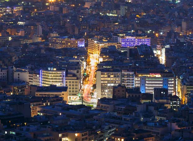 Athens Greece at Night