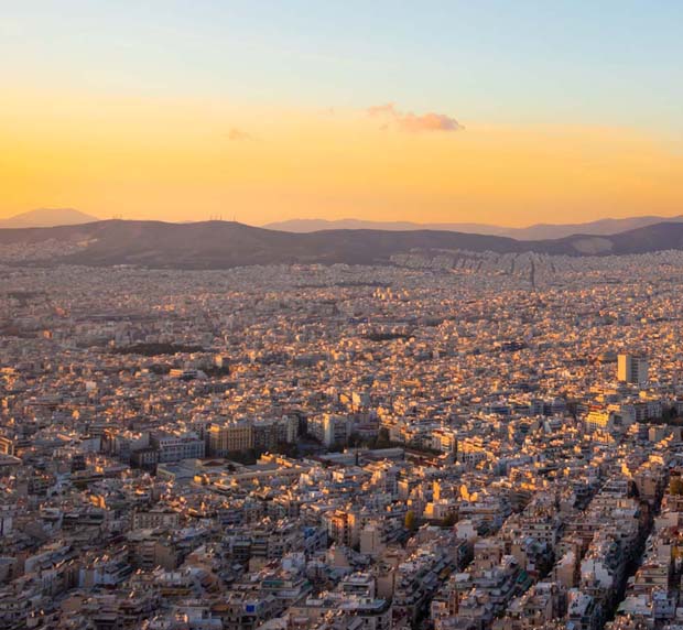 Sunset over Athens