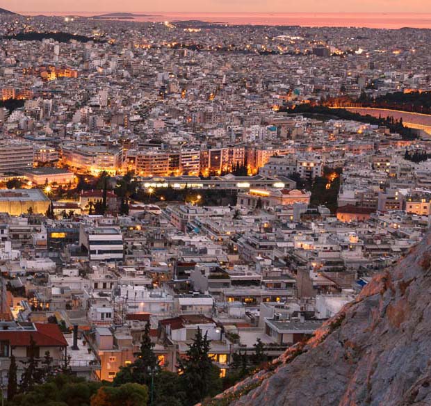 Athens Greece City Lights