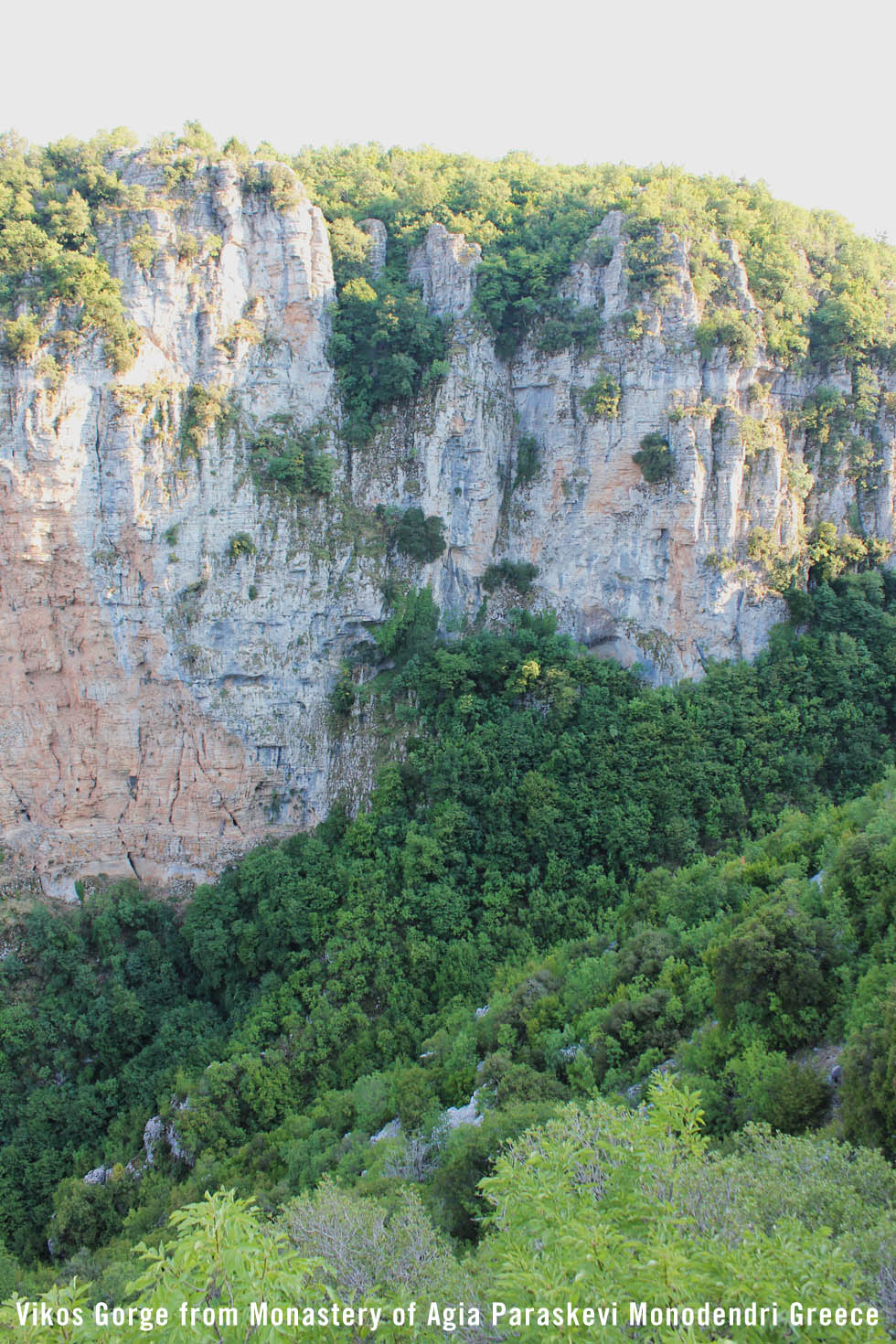 Vikos Gorge view from Monastery Agia Perakevi