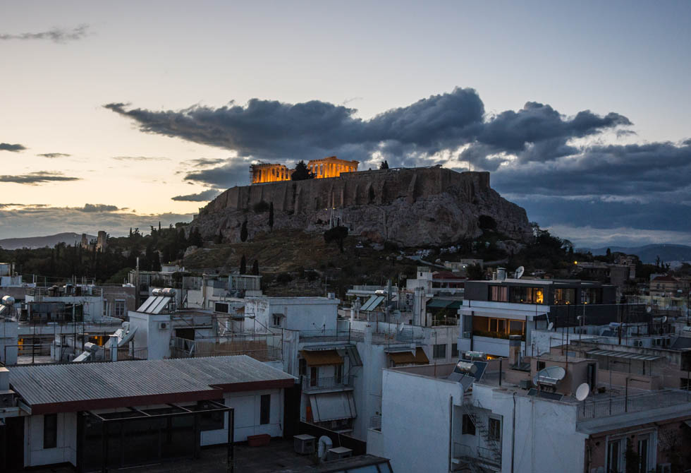 Athens Greece Nightfall