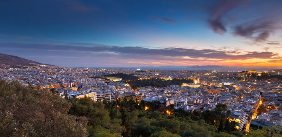 Sunset over Athens