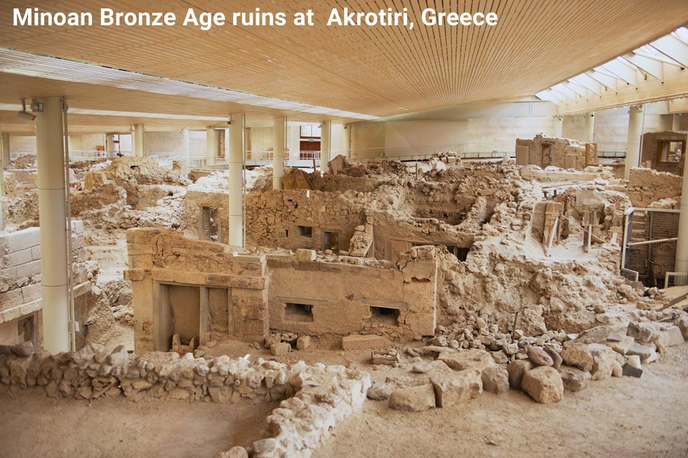 Akrotira Bronze Age ruins in Greece