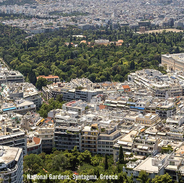 National Gardens in Athens Greece at Syntagma