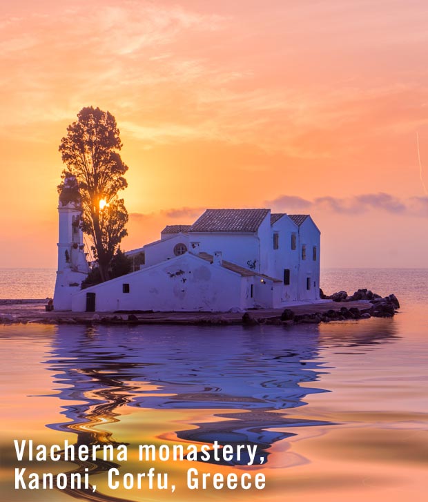 Vlacherna monastery, Kanoni, Corfu, Greece