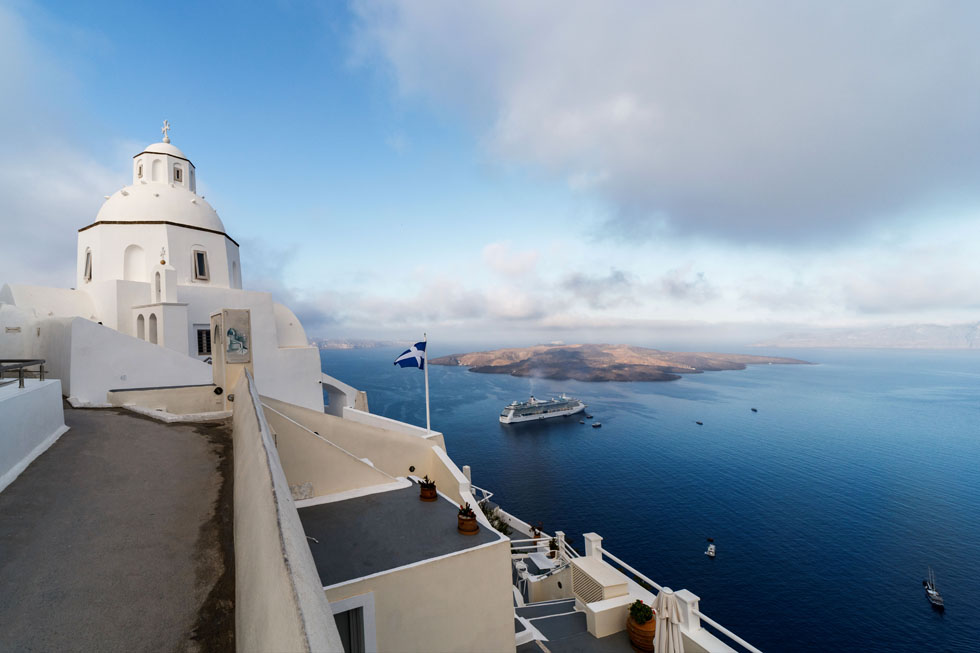 View over Santorini