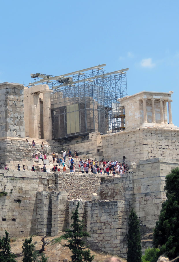 Tourists on the Acropolis