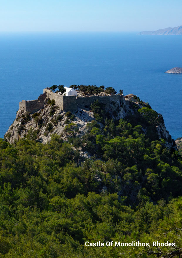 Castle of Monolithos on Rhodes, Greece