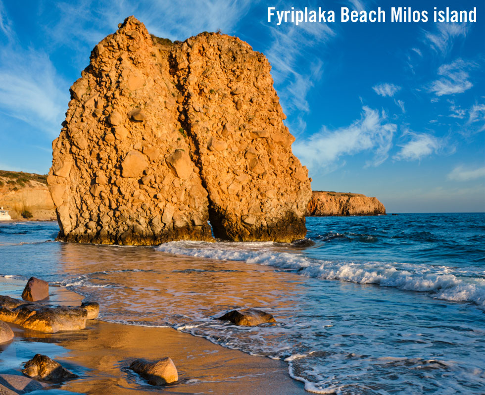 Fyriplaka Beach Milos island