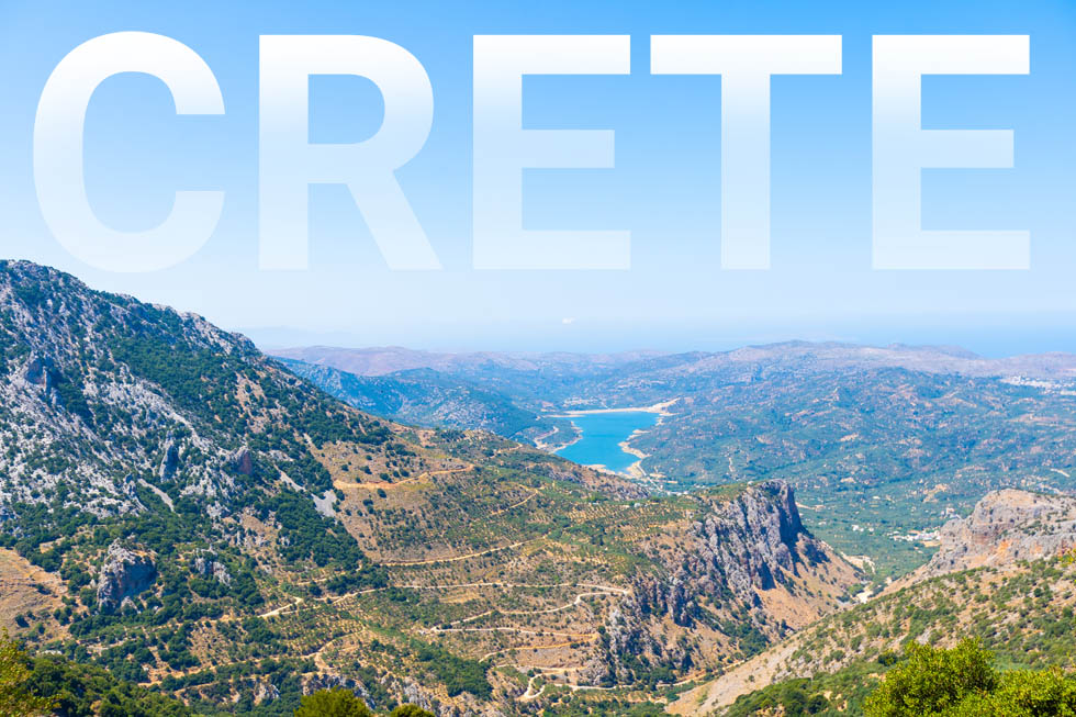 Crete landscape from the sky