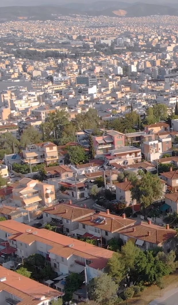 Looking across Athens