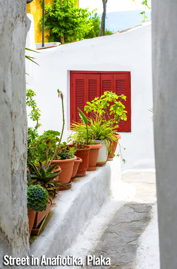 Street in Anafiotika, Plaka Greece