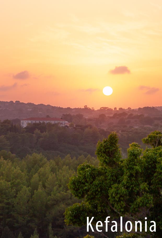 Sunset on Kefalonia Island