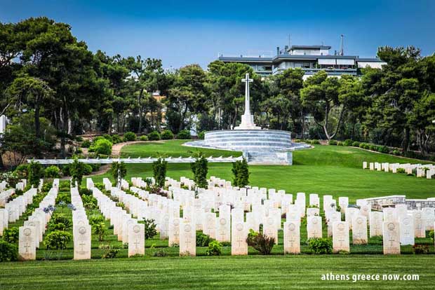 Phaleron War Cemetery in Athens in Greece