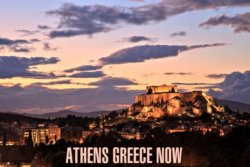 Acropolis Sunset in Athens Greece