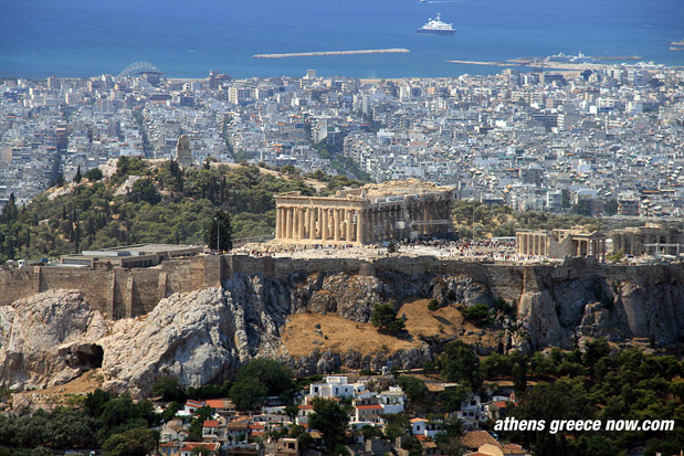 Pireas in distance with Acroplis