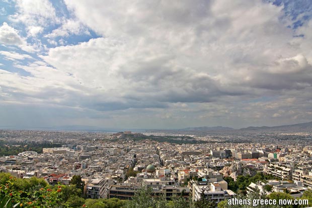 Athens Greece from Lycabettus Hill - Wide view