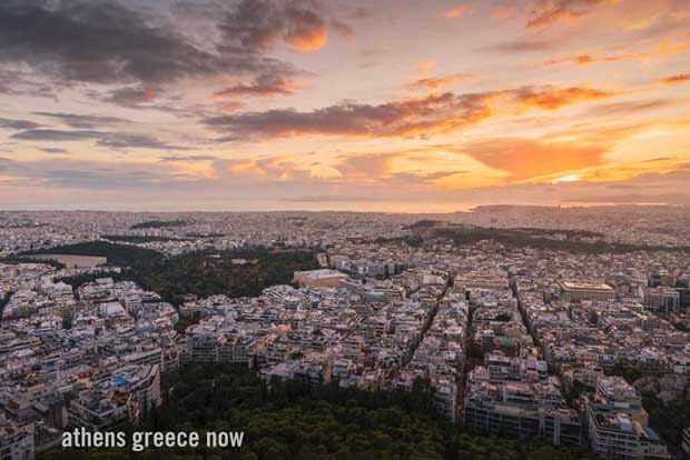 Athens Greece at Sunrise