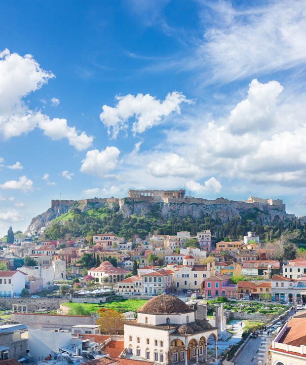 Athens daytime Sun and Clouds