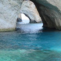 Blue Grotto caves of Greece