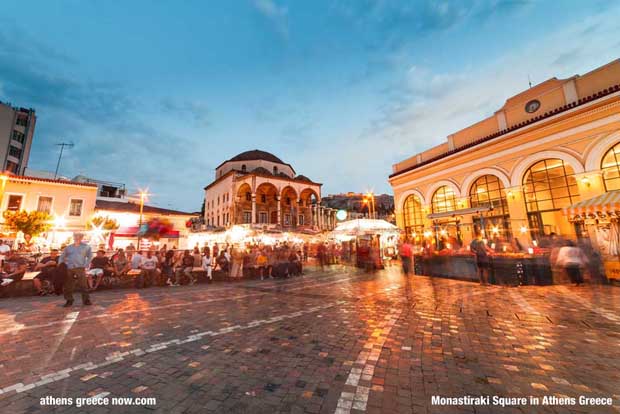 Monastiraki Square in Athens Greece