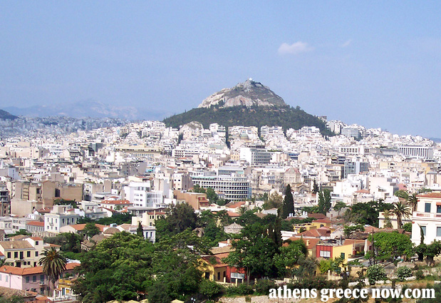Mount Lycabettus in Athens Greece