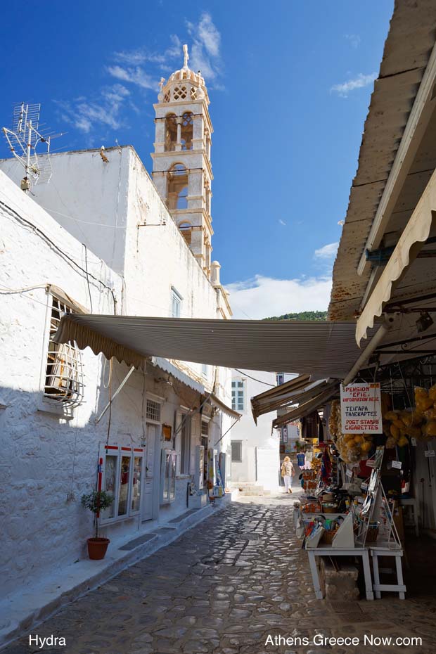 Hydra street on the island