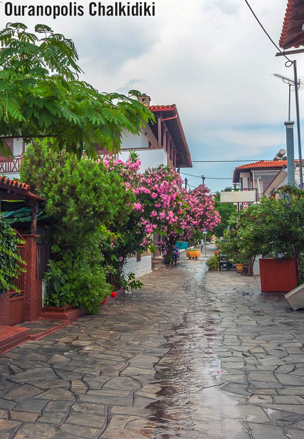 Street in Ouranopolis, Chalkidiki