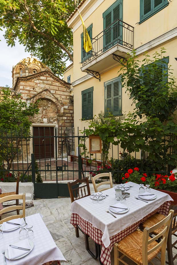 Taverna in the Plaka Athens Greece