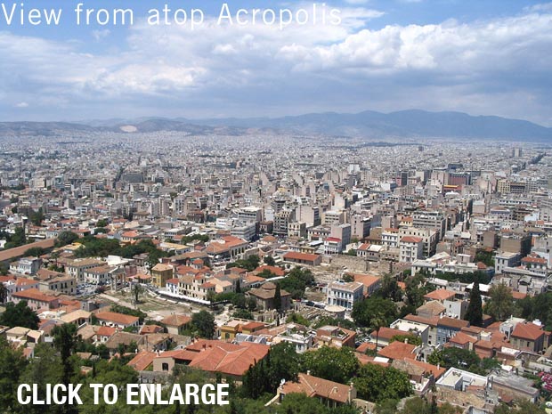 View of Athens from the Acropolis 