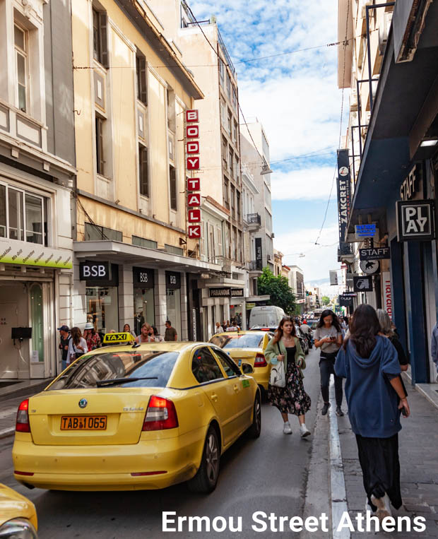 Ermou Street Shopping in Athens Greece