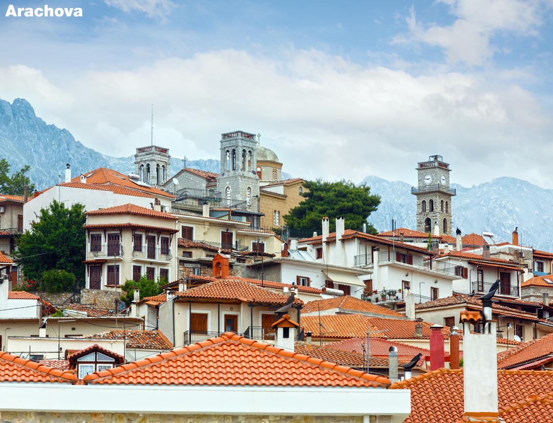 The rooftops of Arachova