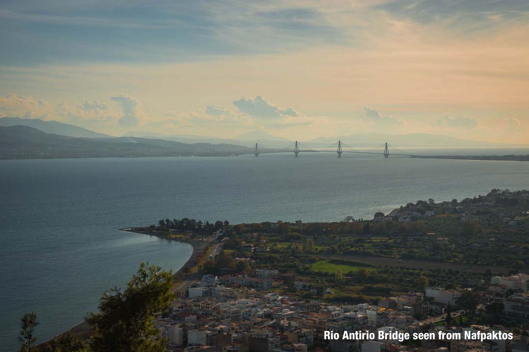 View toward Gulf of Patras seen from Nafpaktos