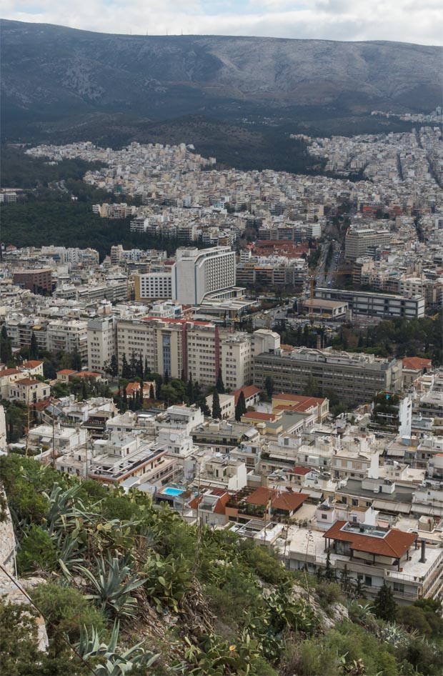 View of East Athens from Lycabettus
