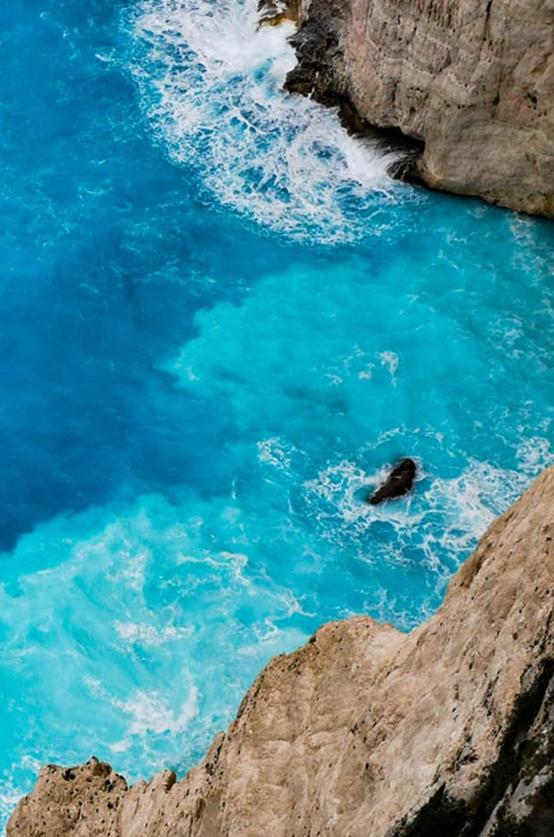Zakynthos green aqua cyan turqouise colors on the coast Zakynthos green aqua cyan colors on the coast
