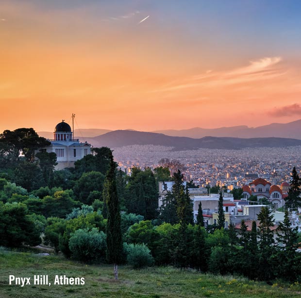 Pnyx Hill in Athens Greece
