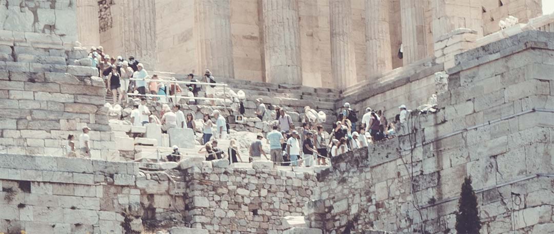 Acropolis under the sun in Athens