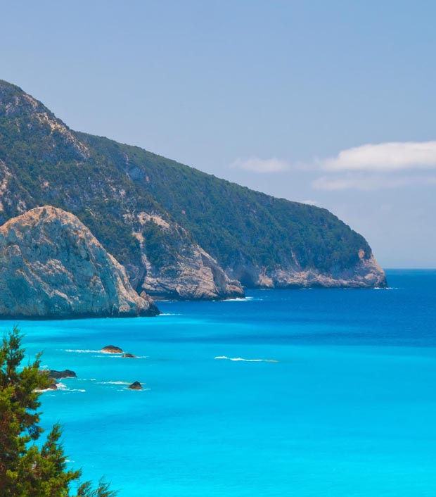 Porto Katsiki beach on Lefkada island in Greece